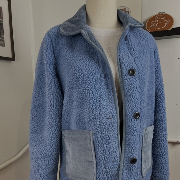 Alex Mill Blue Sherpa Work Jacket Medium - Picture 7 of 12